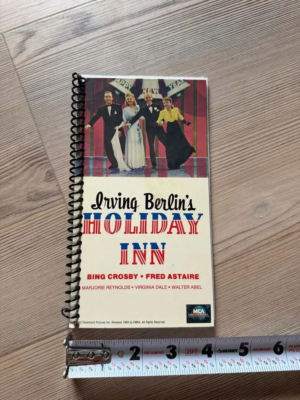 Irving Berlin's Holiday Inn VHS (1990 MCA Home Video) Spiral Bound Notebook